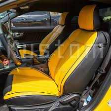 Yellow Interior Leather Seat Covers For