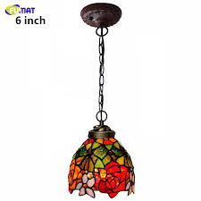 Fumat Stained Glass Pendant Lamp Rose