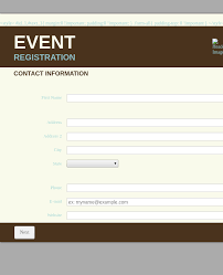 Online Event Registration Form Template Jotform