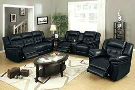 black leather living room set wild