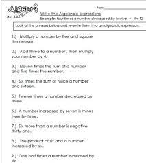 Algebraic Expressions 4 Algebraic