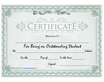 Printable Outstanding Student Awards School Certificates Templates