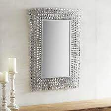 Rectangular Crystals Wall Mirror