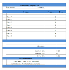 Report Card Template 28 Free Word Excel Pdf Documents Download