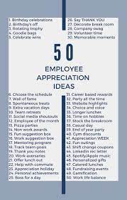 50 employee appreciation ideas every