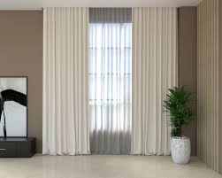 what color curtains go with brown walls