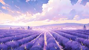 lavender fields clouds desktop