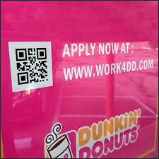Our partnership with uber eats and would you like to join the dunkin' team? Coffee Shoppe Qr Code For Employment Fixtures Close Up