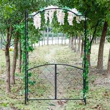 Metal Garden Arbor With Gate