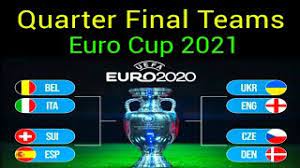 Euro2020de 2 günlük ara sonrası. Euro 2021 Quarter Final Teams Last 8 Qualified Teams Euro 2020 Youtube