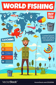 Fishing Sport Infographic With Fish Catching Chart