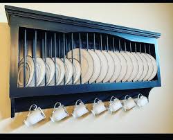 Wall Hanging Mug Rack Plate Shelf Dish