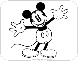 Print, color and enjoy these mickey coloring pages! Classic Mickey Mouse Coloring Pages 2 Disneyclips Com