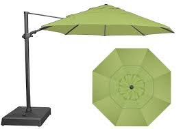 Green Offset Octagonal Patio Umbrella