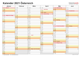 Kalender 2021 mit kalenderwochen und feiertagen in deutschland ▼. Kalender 2021 Osterreich Zum Ausdrucken Als Pdf