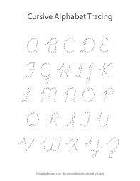 cursive alphabet letter tracing