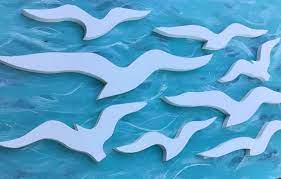 New Pvc Flock Of Seagulls Seagull Sign