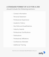 Although no two cvs will be exactly the same, the cv structure that defines a. Curriculum Vitae Cv Format 20 Examples Tips