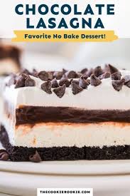 Spread the pudding over the cream cheese layer. Chocolate Lasagna Recipe The Cookie Rookie