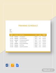 training schedule exles 27 in pdf