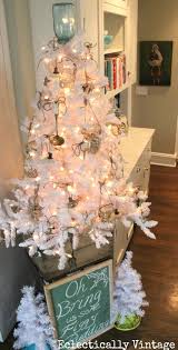 decorating with a white christmas tree