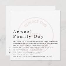 company family day invitations