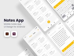 A gallery with ui design templates & kits with tons of user interface design templates in psd, sketch, and some css, useful for both mobile & web applications on multiple platforms as well as business, blog, startups, and services websites, featuring popular styles, like material design & flat. Mobile Notes App Ui Design Template Uplabs