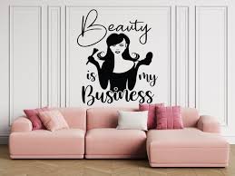 Lucky Garnet Size: 2 x 2 feet -beauty salon hair girl Style Design Self  Adhesive Wall Sticker for Girls, Ladies , Office, Spa, Parlor, Room  ,Dressing Rooms, Club, Institute Home Decor Decoration