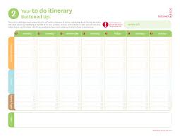 Free Printable Do List Work Travel Itinerary Template Free