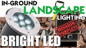 Bright Led Landscape Lighting In Ground Low Voltage Lights Youtube