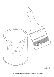 paint and paintbrush coloring pages