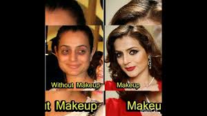 all bollywood actress meakup vs without