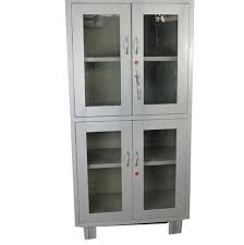 Steel Glass Door Almirah With Shelves