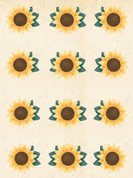 hand painted sunflower background