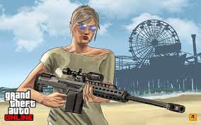 Download GTA 5 Fufu With Riffle Wallpaper | Wallpapers.com