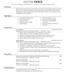 Resume Template For Social Workers Atlasapp Co