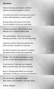 mistletoe mistletoe poem by edwin hopper