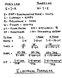 What Are The Basic Electrical Formulas