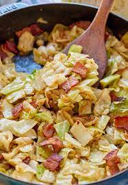 southern fried cabbage with bacon