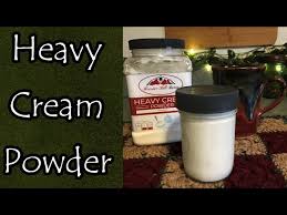 heavy cream powder storing and using