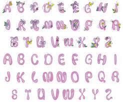 Girl Alphabet Embroidery Font