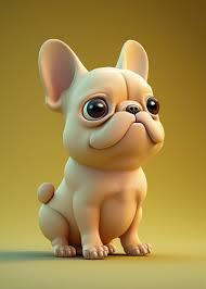 french bulldog cartoon poster picture