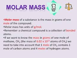 The Mole Molar Masses Ppt Video Online Download
