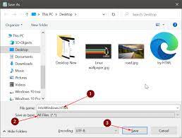 notepad file as pdf or html in windows 10