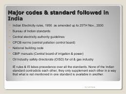 Introduction On Indian Codes As Applied In Electrical Design