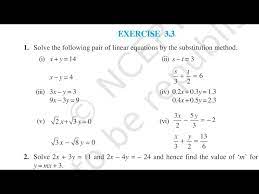 Following Pair Of Linear Equation