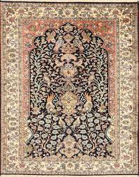 kashmir pure silk blue carpet 3 x 5 ft