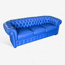 3 seater chesterfield sofa in blue