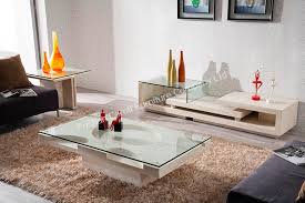 Modern Luxury Travertine Base Glass Top