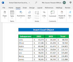 how to extract data from excel to word